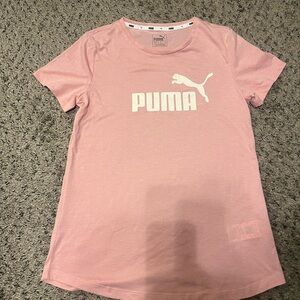 Puma Light Pink Tee with White Logo